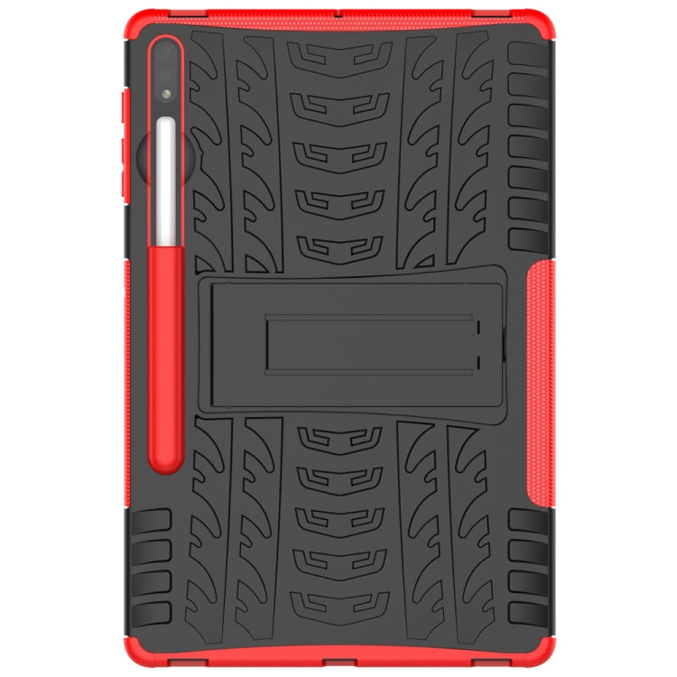 For Samsung Galaxy Tab S9+ Tire Texture TPU + PC Tablet Case(Red) - Galaxy Tab S9+ Cases by buy2fix | Online Shopping UK | buy2fix