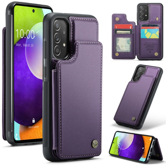 For Samsung Galaxy A52 4G/5G/A52s 5G CaseMe C22 Card Slots Holder RFID Anti-theft Phone Case(Purple) - Galaxy Phone Cases by CaseMe | Online Shopping UK | buy2fix