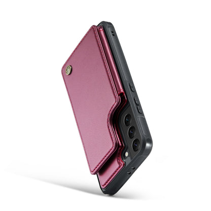 For Samsung Galaxy S21 5G CaseMe C22 Card Slots Holder RFID Anti-theft Phone Case(Wine Red) - Galaxy S21 5G Cases by CaseMe | Online Shopping UK | buy2fix