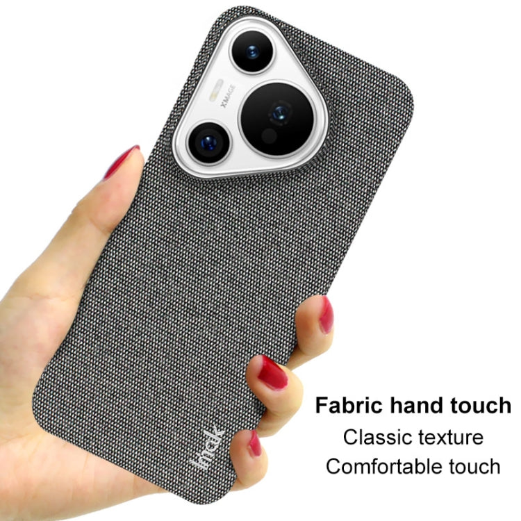 For Huawei Pura 70 imak Ruiyi Series Cloth Texture PU + PC Phone Case(Light Grey) - Huawei Cases by imak | Online Shopping UK | buy2fix