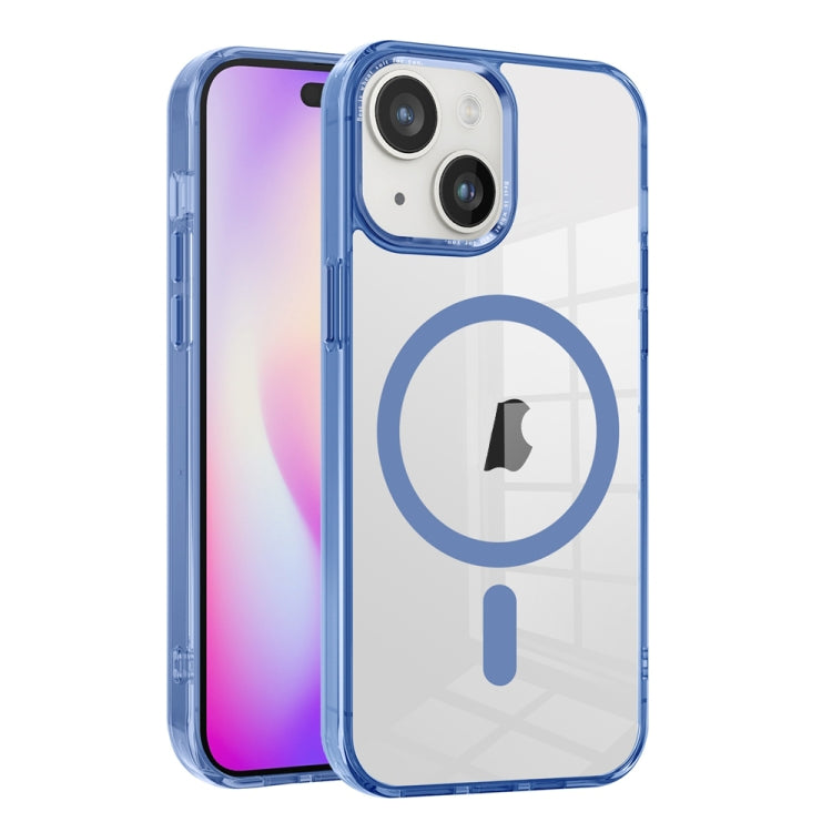 For iPhone 15 Ice Color Magnetic Series PC + Acrylic Magsafe Phone Case(Far Peak Blue) - iPhone 15 Cases by buy2fix | Online Shopping UK | buy2fix