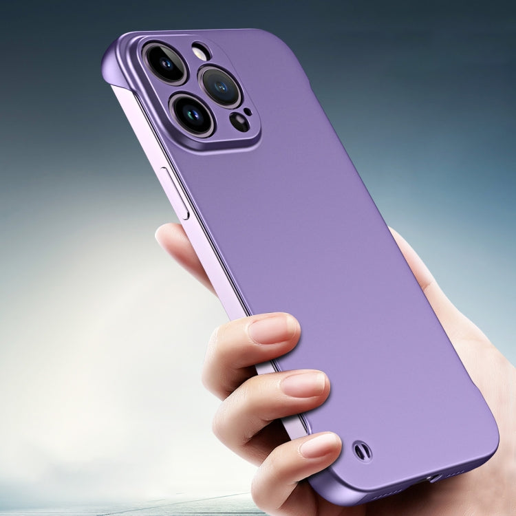 For iPhone 11 Pro Max Frameless Metallic Paint Hybrid PC Phone Case(Deep Purple) - iPhone 11 Pro Max Cases by buy2fix | Online Shopping UK | buy2fix