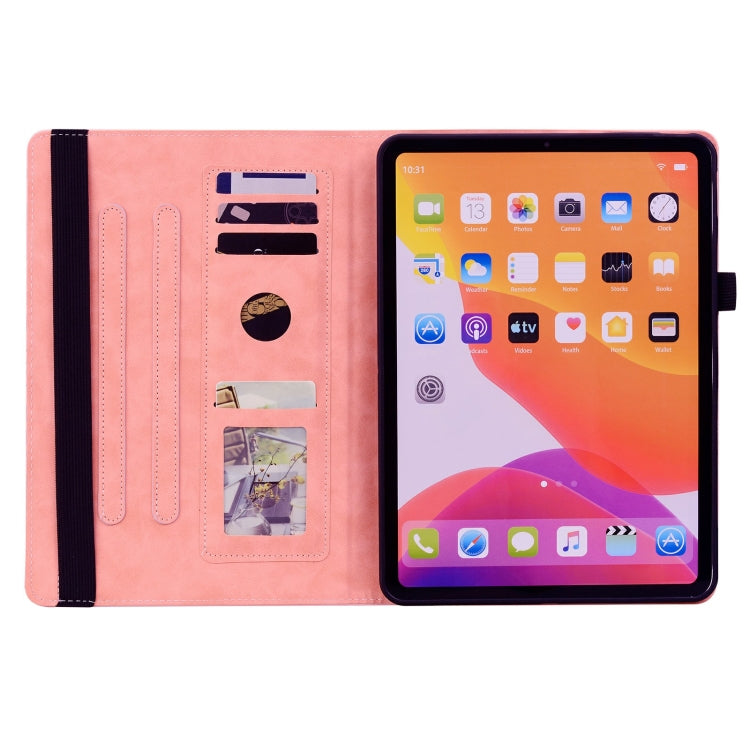 For Lenovo Tab M11 / Xiaoxin Pad 11 2024 Calf Texture Embossed Leather Tablet Case(Pink) - Lenovo by buy2fix | Online Shopping UK | buy2fix