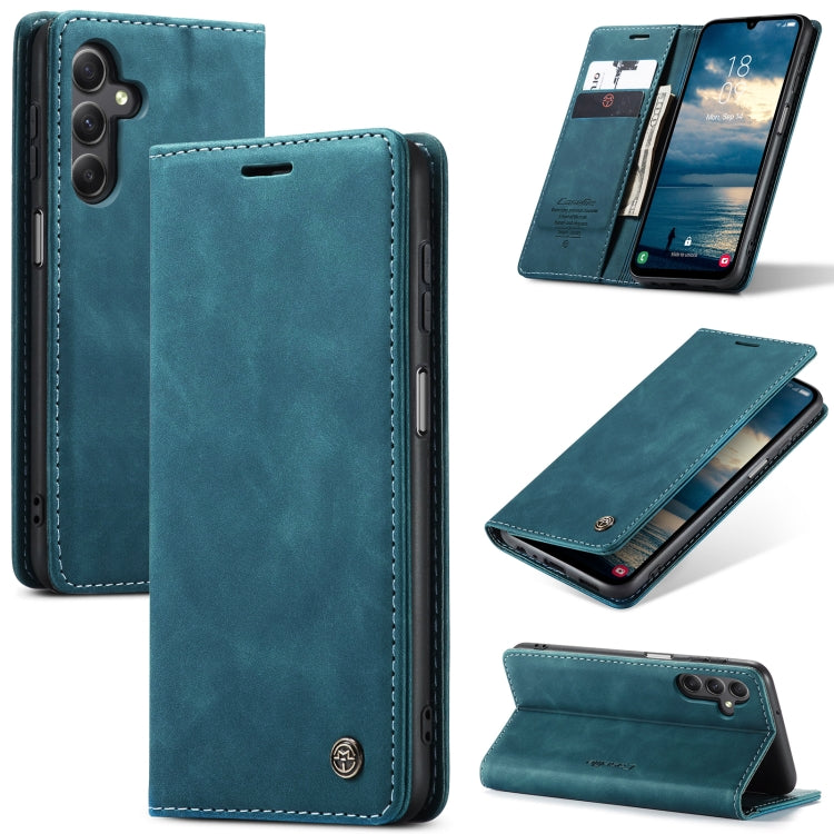 For Samsung Galaxy A25 5G CaseMe 013 Multifunctional Horizontal Flip Leather Phone Case(Blue) - Galaxy Phone Cases by CaseMe | Online Shopping UK | buy2fix