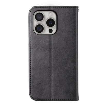 For iPhone 16 Pro Cubic Grid Calf Texture Magnetic Leather Phone Case(Black) - iPhone 16 Pro Cases by buy2fix | Online Shopping UK | buy2fix