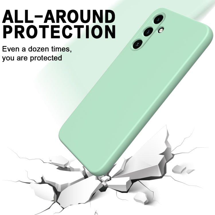 For Samsung Galaxy A15 4G / A15 5G Pure Color Liquid Silicone Shockproof Full Coverage Phone Case(Green) - Galaxy Phone Cases by buy2fix | Online Shopping UK | buy2fix