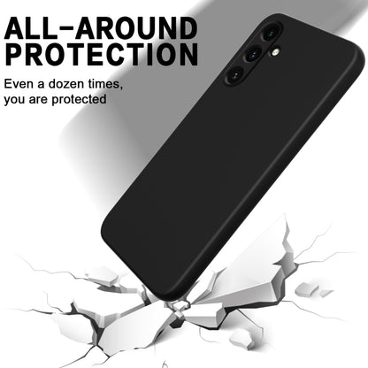 For Samsung Galaxy A15 4G / A15 5G Pure Color Liquid Silicone Shockproof Full Coverage Phone Case(Black) - Galaxy Phone Cases by buy2fix | Online Shopping UK | buy2fix