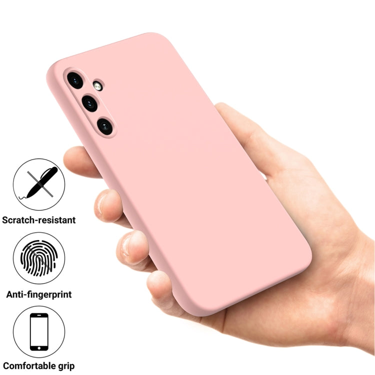 For Samsung Galaxy A35 5G Pure Color Liquid Silicone Shockproof Full Coverage Phone Case(Pink) - Galaxy Phone Cases by buy2fix | Online Shopping UK | buy2fix