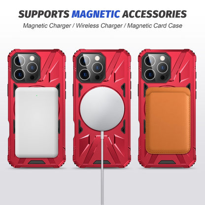 For iPhone 16 Pro MagSafe Magnetic Shockproof Phone Case with Ring Holder(Red) - iPhone 16 Pro Cases by buy2fix | Online Shopping UK | buy2fix