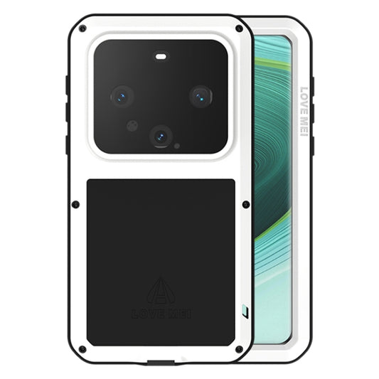 For Huawei Mate 60 Pro / 60 Pro+ LOVE MEI Metal Shockproof Life Waterproof Dustproof Phone Case(White) - Huawei Cases by LOVE MEI | Online Shopping UK | buy2fix