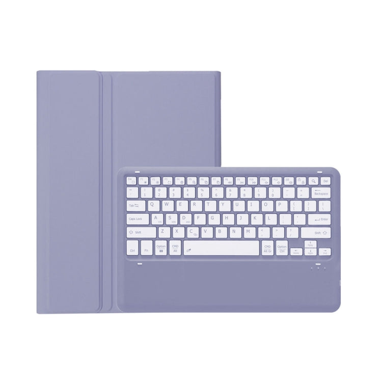 For Lenovo Xiaoxin Pad Pro 12.7 inch AM24 TPU Ultra-thin Detachable Bluetooth Keyboard Tablet Leather Case(Purple) - Lenovo Keyboard by buy2fix | Online Shopping UK | buy2fix