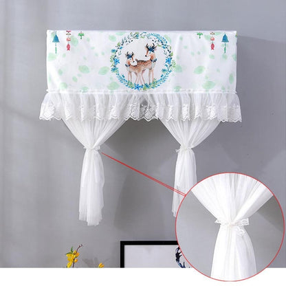 Do Not Take Dust-proof And Anti Direct Blowing Simple Wind Hanging Machine Air Conditioner Moon Cover, Size:Width 86 × Thickness 20 × Height 90cm(Round Leaf) - Dust Covers by buy2fix | Online Shopping UK | buy2fix