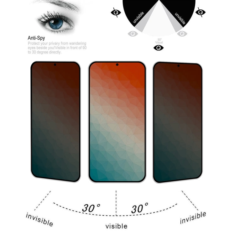 For Samsung Galaxy S24 5G Full Cover Anti-peeping Tempered Glass Film, Support Fingerprint Unlocking - Galaxy S24 5G Tempered Glass by buy2fix | Online Shopping UK | buy2fix