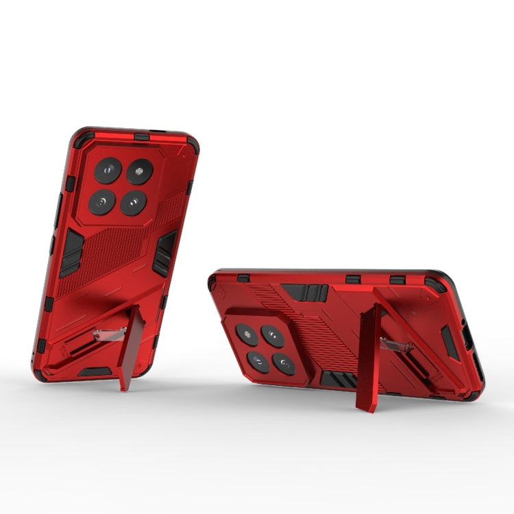 For Xiaomi 14 Pro 5G Punk Armor 2 in 1 PC + TPU Phone Case with Holder(Red) - 14 Pro Cases by buy2fix | Online Shopping UK | buy2fix