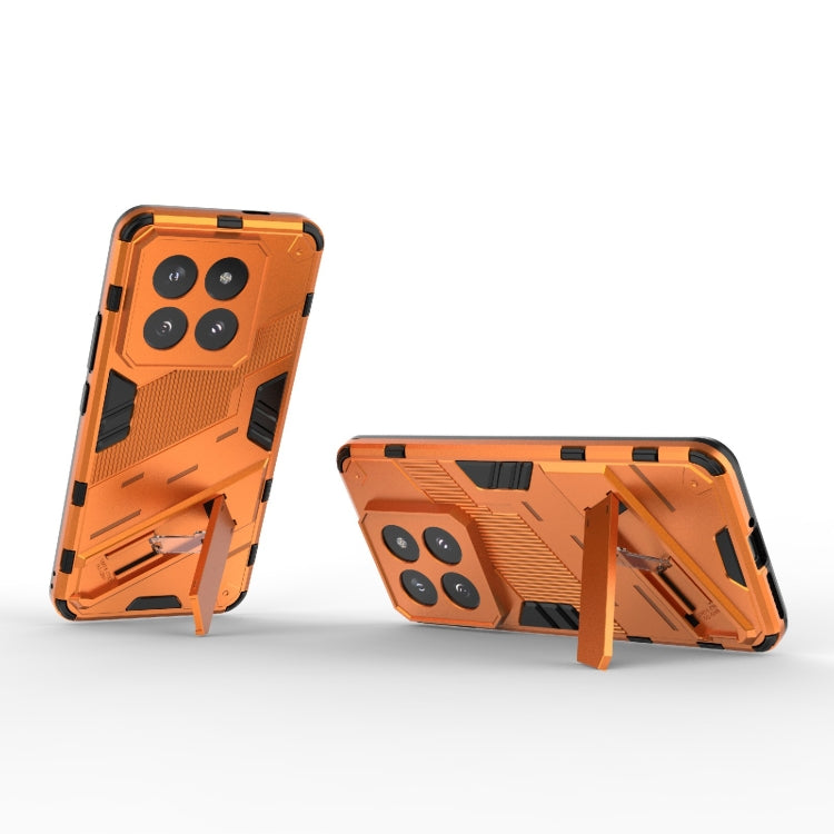 For Xiaomi 14 Pro 5G Punk Armor 2 in 1 PC + TPU Phone Case with Holder(Orange) - 14 Pro Cases by buy2fix | Online Shopping UK | buy2fix