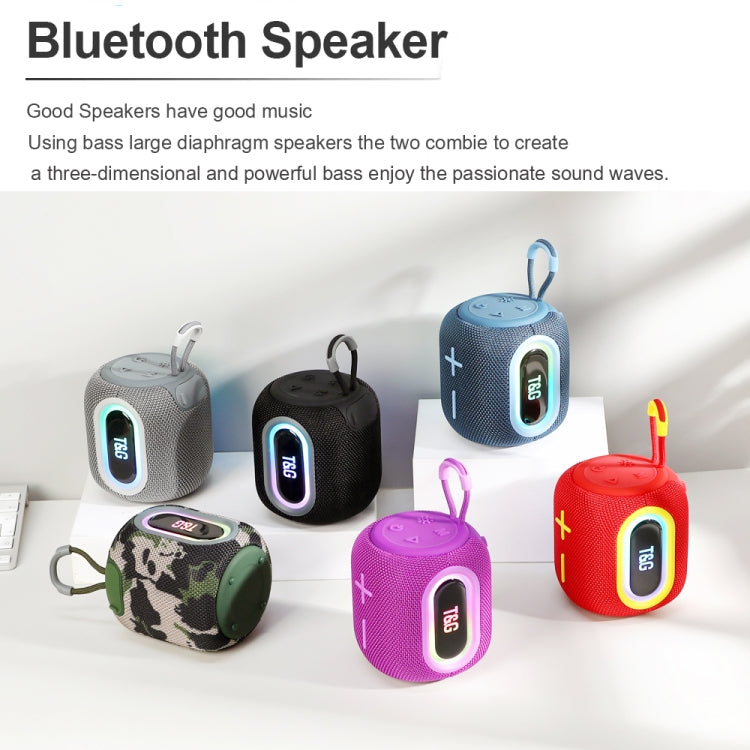 T&G TG664 LED Portable Subwoofer Wireless Bluetooth Speaker(Blue) - Desktop Speaker by T&G | Online Shopping UK | buy2fix