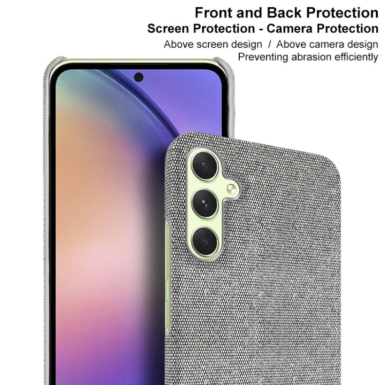 For Samsung Galaxy A54 5G imak Ruiyi Series Cloth Texture PU + PC Phone Case(Light Grey) - Galaxy Phone Cases by imak | Online Shopping UK | buy2fix