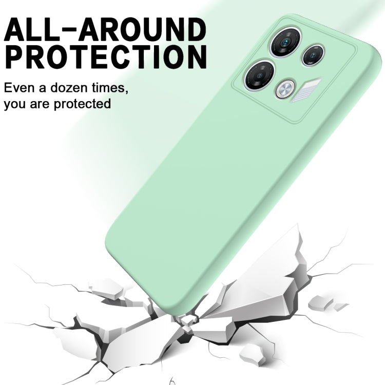 For Infinix GT 10 Pro Solid Color Liquid Silicone Dropproof Full Coverage Protective Case(Green) - Infinix Cases by buy2fix | Online Shopping UK | buy2fix