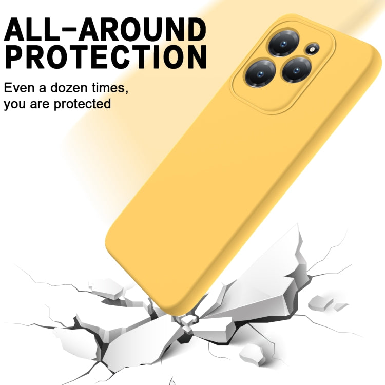 For Infinix Hot 40/Hot 40 Pro Solid Color Liquid Silicone Dropproof Full Coverage Protective Case(Yellow) - Infinix Cases by buy2fix | Online Shopping UK | buy2fix