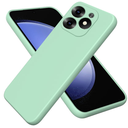 For Infinix Hot 40i Solid Color Liquid Silicone Dropproof Full Coverage Protective Case(Green) - Infinix Cases by buy2fix | Online Shopping UK | buy2fix
