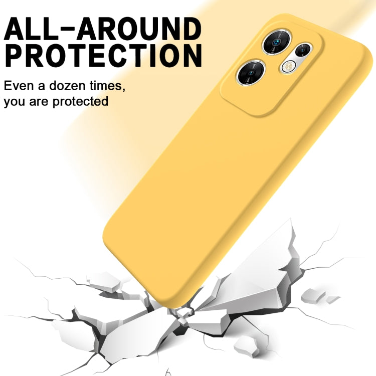 For Infinix Zero 30 4G Solid Color Liquid Silicone Dropproof Full Coverage Protective Case(Yellow) - Infinix Cases by buy2fix | Online Shopping UK | buy2fix