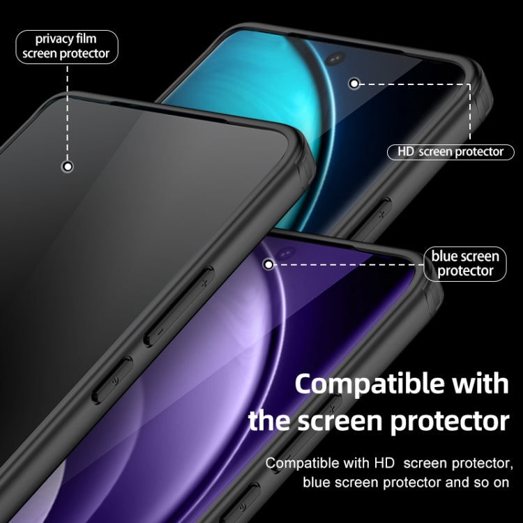 For vivo X100 Pro Armor Clear TPU Hybrid PC Phone Case(Matte Black) - X100 Pro Cases by buy2fix | Online Shopping UK | buy2fix