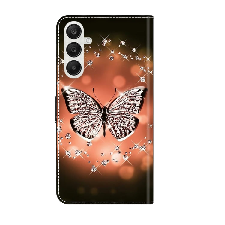 For Samsung Galaxy A55 5G Crystal 3D Shockproof Protective Leather Phone Case(Crystal Butterfly) - Galaxy Phone Cases by buy2fix | Online Shopping UK | buy2fix