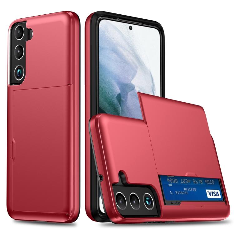 For Samsung Galaxy S25+ 5G Shockproof Armor Phone Case with Card Slot(Red) - Galaxy S25+ 5G Cases by buy2fix | Online Shopping UK | buy2fix