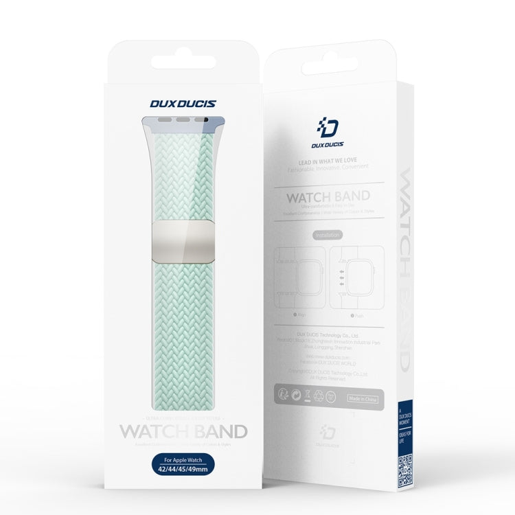 For Apple Watch SE 44mm DUX DUCIS Mixture Pro Series Magnetic Buckle Nylon Braid Watch Band(Light Mint) - Watch Bands by DUX DUCIS | Online Shopping UK | buy2fix