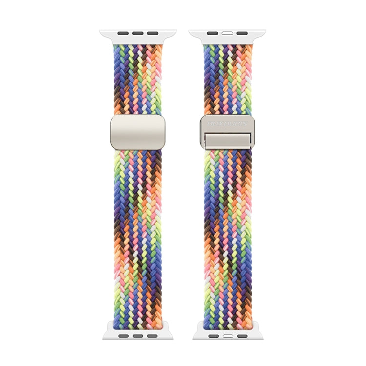 For Apple Watch Series 6 40mm DUX DUCIS Mixture Pro Series Magnetic Buckle Nylon Braid Watch Band(New Rainbow) - Watch Bands by DUX DUCIS | Online Shopping UK | buy2fix