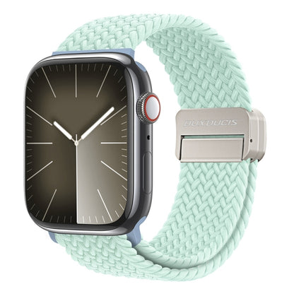 For Apple Watch Series 6 44mm DUX DUCIS Mixture Pro Series Magnetic Buckle Nylon Braid Watch Band(Light Mint) - Watch Bands by DUX DUCIS | Online Shopping UK | buy2fix