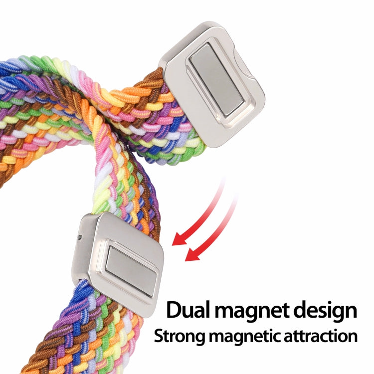 For Apple Watch Series 3 42mm DUX DUCIS Mixture Pro Series Magnetic Buckle Nylon Braid Watch Band(New Rainbow) - Watch Bands by DUX DUCIS | Online Shopping UK | buy2fix