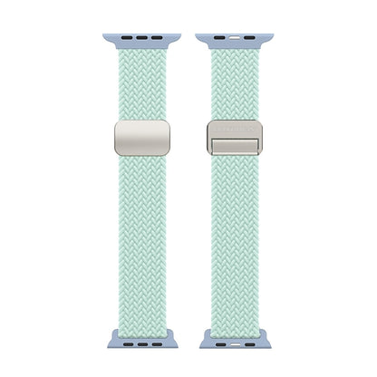 For Apple Watch 42mm DUX DUCIS Mixture Pro Series Magnetic Buckle Nylon Braid Watch Band(Light Mint) - Watch Bands by DUX DUCIS | Online Shopping UK | buy2fix