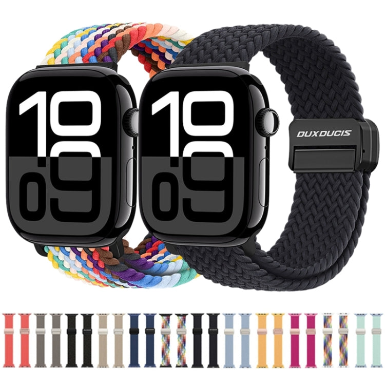 For Apple Watch Series 10 46mm DUX DUCIS Mixture Pro Series Magnetic Buckle Nylon Braid Watch Band(Rainbow) - Watch Bands by DUX DUCIS | Online Shopping UK | buy2fix