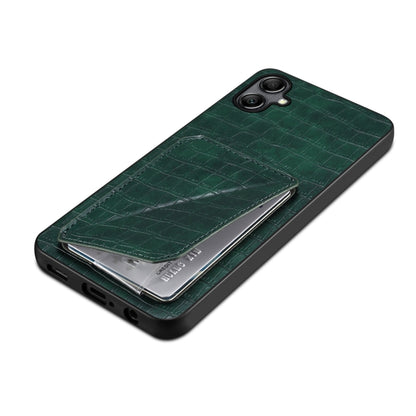 For Samsung Galaxy A52 4G / 5G Denior Imitation Crocodile Leather Back Phone Case with Holder(Green) - Galaxy Phone Cases by Denior | Online Shopping UK | buy2fix