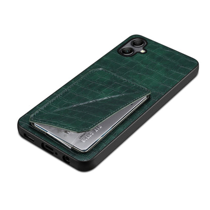 For Samsung Galaxy A34 5G Denior Imitation Crocodile Leather Back Phone Case with Holder(Green) - Galaxy Phone Cases by Denior | Online Shopping UK | buy2fix