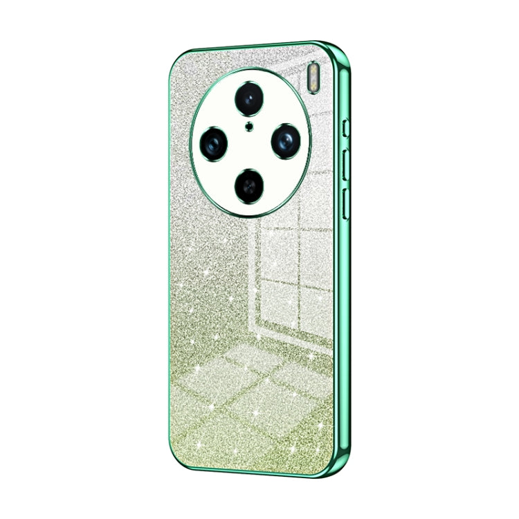 For vivo X100 Pro Gradient Glitter Powder Electroplated Phone Case(Green) - X100 Pro Cases by imak | Online Shopping UK | buy2fix