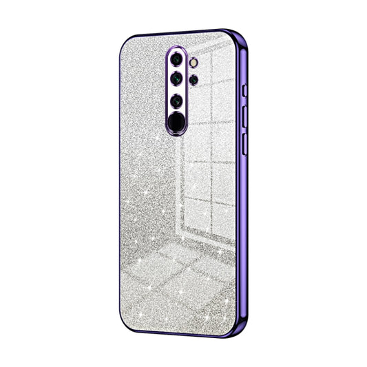 For Xiaomi Redmi Note 8 Pro Gradient Glitter Powder Electroplated Phone Case(Purple) - Xiaomi Cases by buy2fix | Online Shopping UK | buy2fix