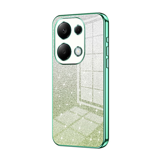 For Xiaomi Redmi Note 13 Pro 4G Gradient Glitter Powder Electroplated Phone Case(Green) - Note 13 Pro Cases by buy2fix | Online Shopping UK | buy2fix