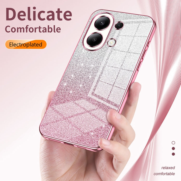 For Xiaomi Redmi Note 11T Pro/Poco X4 GT Gradient Glitter Powder Electroplated Phone Case(Pink) - Xiaomi Cases by buy2fix | Online Shopping UK | buy2fix