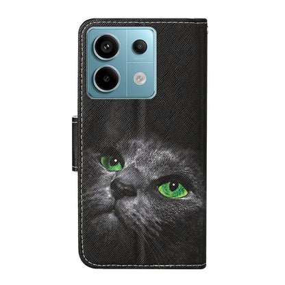 For Xiaomi Redmi Note 13 Pro 5G Colored Drawing Pattern Leather Phone Case(Black Cat) - Note 13 Pro Cases by buy2fix | Online Shopping UK | buy2fix