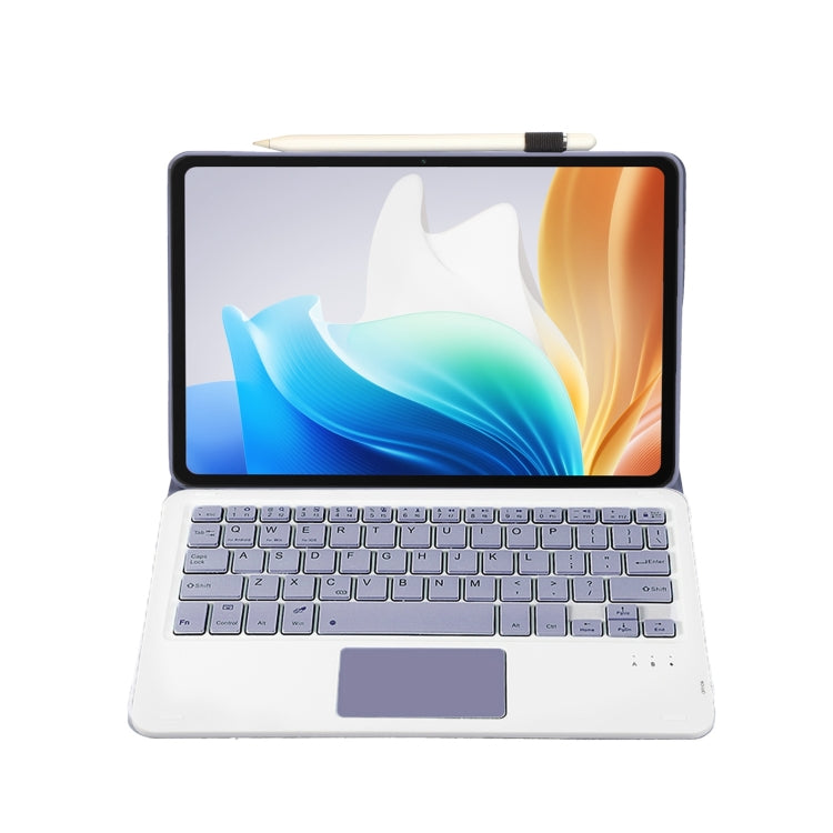 For OPPO Pad Air2 11.4 inch OP14-A TPU Ultra-thin Detachable Bluetooth Keyboard Leather Case with Touchpad(Purple) - Others Keyboard by buy2fix | Online Shopping UK | buy2fix