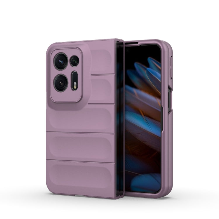 For OPPO Find N2 Magic Shield Fold PC Shockproof Phone Case(Purple) - OPPO Cases by buy2fix | Online Shopping UK | buy2fix