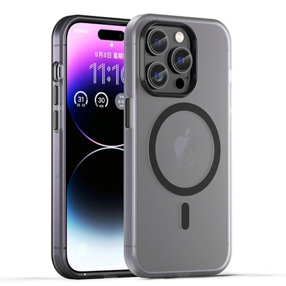 For iPhone 16 Pro MagSafe Frosted Translucent TPU + PC Full Coverage Phone Case(Black) - iPhone 16 Pro Cases by buy2fix | Online Shopping UK | buy2fix