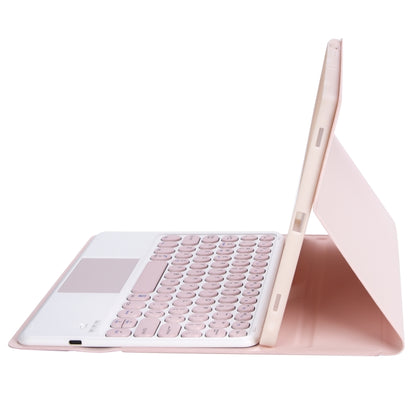 For Samsung Galaxy Tab S9 FE Candy Color TPU Round Keycap Touch Bluetooth Keyboard Leather Case(Pink) - Samsung Keyboard by buy2fix | Online Shopping UK | buy2fix