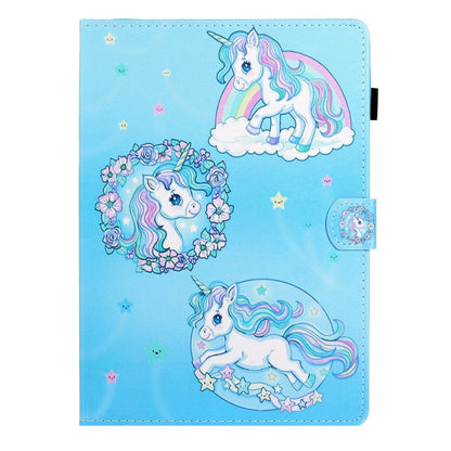 For Lenovo Tab M11/ Xiaoxin Pad 11 2024 Coloured Drawing Stitching Smart Leather Tablet Case(Unicorn) - Lenovo by buy2fix | Online Shopping UK | buy2fix