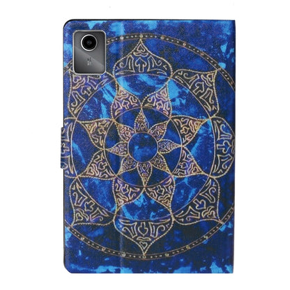 For Lenovo Tab M11/ Xiaoxin Pad 11 2024 Voltage Coloured Drawing Smart Leather Tablet Case(Blue Mandala) - Lenovo by buy2fix | Online Shopping UK | buy2fix