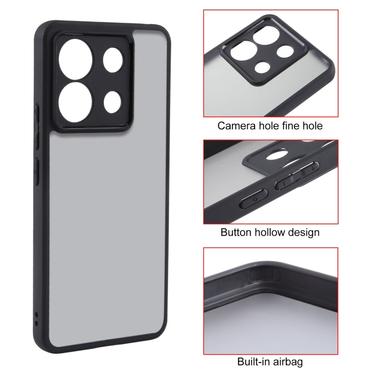 For Xiaomi Redmi Note 13 Pro Fine Pore Matte Black TPU + PC Phone Case - Note 13 Pro Cases by buy2fix | Online Shopping UK | buy2fix