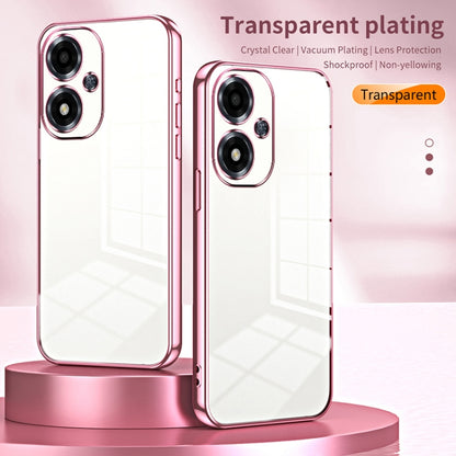 For OPPO A2m Transparent Plating Fine Hole Phone Case(Gold) - OPPO Cases by buy2fix | Online Shopping UK | buy2fix