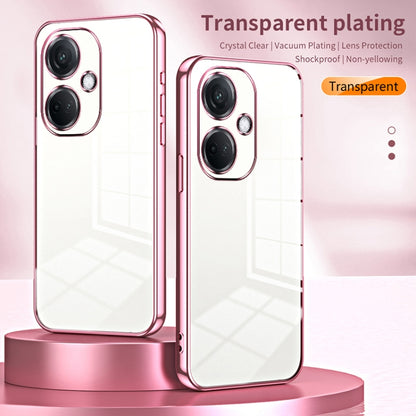 For OPPO K11 Transparent Plating Fine Hole Phone Case(Gold) - OPPO Cases by buy2fix | Online Shopping UK | buy2fix